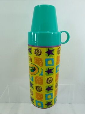 Crayola Retro Style Insulated Thermos Travel Bottle 11.5oz
